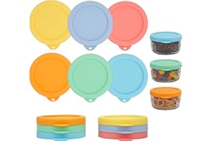LUVCOSY Silicone Lid for Gü Pots 12 Packs Jar Lids Compatible with Gu Puds Cheesecake and dessert, Reusuable Gu Jar Lids for Gü Glass Pot, Airtight Seal Lid for Glass jar Containers (Jars not included)