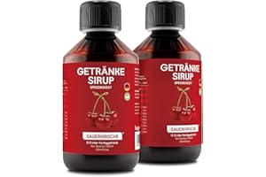 ‎HCGC hCGC Immunsystem Sirup - SpeedBoost 2x 250ml, Vegan - Zuckerfreies Getränkekonzentrat für 12,5L Fertiggetränk - Fruchtsirup Immunsystem Booster mit Vitaminen & L-Carnitin | Sauerkirsche