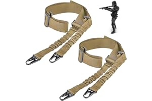 ZONSUSE Gewehrriemen,Einstellbar Gewehrschlinge,Multifunktionale Taktische Schlinge, Riemen langlebig Riemen mit Metallhaken,Flexible Abnehmbar, für Gewehr Airsoft Shotgun Jagd