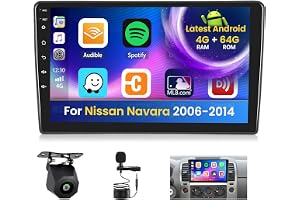 Inefala Android 15 bilradio för Nissan Navara 2006-2014 4+ med trådlös CarPlay Android Auto, 9-tums skärm, stöd för FM RDS