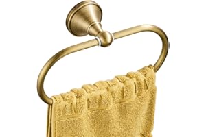 Flybath Anneau-Torchon Porte-Serviette Ovale en Laiton Antique Support-Serviette pour Accessoires de Cuisine Salle de Bain fixé au Mur, Bronze brossé