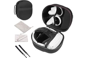 Bjids Hard Carrying Case for Meta Quest 3/Quest 2 Accessories PICO 4 VR Headset, Compatible with Elite Strap/Portable Protection for Oculus Quest 2