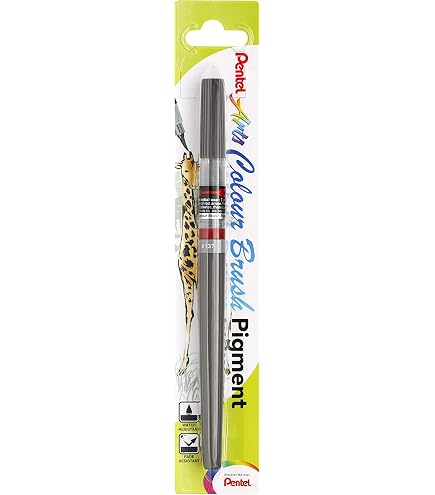 Pinceau à Encre Aquarellable Pentel XGFL – Jaune Orange, Rechargeable Et Polyvalent