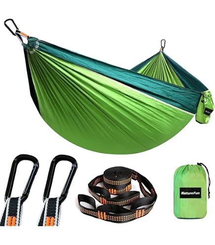 Semptec Urban Survival Technology Faltbare Hängematte: 2er-Set Hängematte aus Fallschirmseide mit Moskitonetz (mit Moskito-Netzen, Leichthängematten, Zelt)