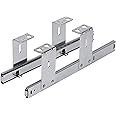 FIX&EASY ladegeleiders met slot voor toetsenbordlade, toetsenbordschuif geleiderails zwart 500mm vergrendeling, rails voor toetsenbord muis keyboard laptop platform
