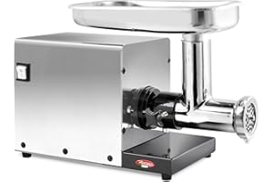 REBER 9508N Hachoir à Viande 9500 N Electrique Inox Gris/Noir 400 W