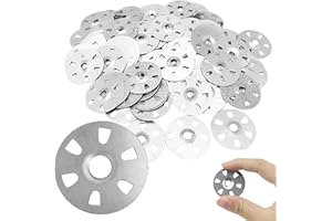 YUANYUU 500 Stück Unterlegscheiben 35mm Durchmesser, Dämmstoffteller Unterlegscheiben Edelstahl Verzinkter Stahl-isolierung Thermoplatte Feste Beilagscheiben zur Fixierung Und Unterstützung