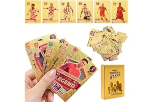 ZOYDP Fussballkarten, Fußballkarten Saison 2023/2024, 55 PCS Fussball Karten Champions League, World Cup Fußball Star Karte, Fussball Sammelkarten für Fans, Kinder, Teenager und Erwachsene