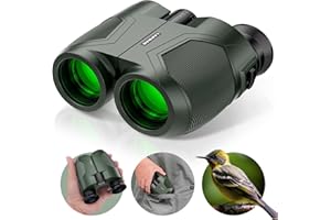 LAKWAR Kompaktowa Lornetka 12x25 dla DorosłYch i Dzieci, MałA Lornetka ze SkłAdanym Okularem i SłAbym OśWietleniem do Obserwacji PtakóW, Teatru, KoncertóW, Polowań I Gier Sportowych.