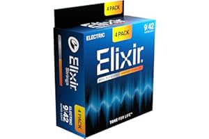 Elixir® Strings Electric Guitar Strings Nickel Plated with NANOWEB® Technology, Super Light (.009-.042) - Amazon Exclusive 4 Pack