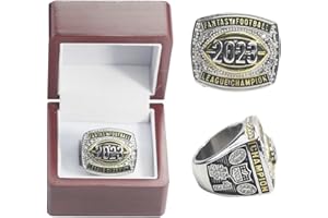 HYKJSHED 2023 Fantasy Football Ring Championship Ring FFL Champions Ring Souvenir Fan Gift Father's Day Collectibles