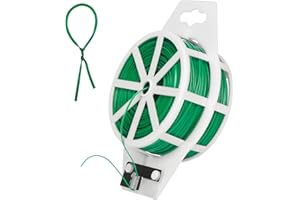 tenn well Alambre para amarre de jardín, 328 pies para plantas con cortador para plantas trepadoras, vides, arbustos y flores (verde)