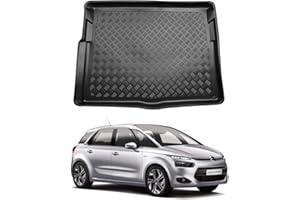 NOMAD Boot Liner for Citroen C4 Picasso 2013-2020 Recyclable Plastic (PE) Boot Floor Lower Position Tailored Fit Floor Guard Tray Black Fitted Dog Friendly Waterproof with Raised Edges