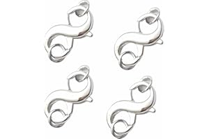 IUDWCG - 4 Pcs Cierre de langosta, cierre de joyería cierre de langosta con doble abertura broche de collar de aleación respetuosa con el medio ambiente accesorios de joyería (12 * 6mm)