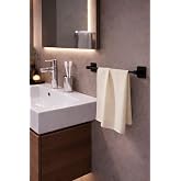 Sas Haus Yapışkanlı Siyah Uzun Havluluk Duvar Tipi Delme Gerektirmez Banyo Havlu Askılığı S-101 KTS