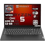 Lenovo Pc Notebook Led 15,6" Full Hd,Amd Ryzen 5 R5-5500U Six Core Fino 4,0 Ghz,Sshd M2 Nvme 1256Gb,Ram 12Gb,Webcam,Hdmi,Lan,
