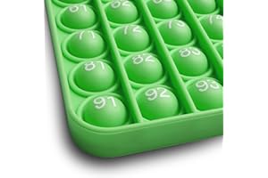 GÉNERIC Pop it 100 Numbers Sensory Math Manipulative ( Green ) Large Educational Consecutive Number pop it. This Autism/ADHD Friendly Classroom Supply is Perfect for Home or Primary Classroom