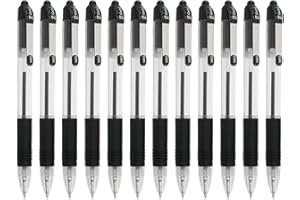ZEBRA Z-Grip Lot de 12 stylos à bille rétractables Noir