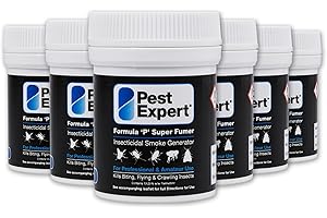 Pest Expert Carpet Moth Killer Super Fumer Smoke Bombs Strong Treatment 6 x 11g – Max Strength Moth Bomb, Fast-Acting for Effective Control, Professional Strength for Approved Amateur Use