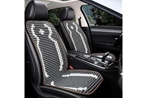 RTY-BY Auto Comfort Sitzauflage aus Holzperlen, Einzelsitzbezüge Sitzaufleger Holzkugeln, Massage Autositzauflage Holz, Universal Sitzmatte für Auto LKW Rollstuhl & Stuhl (E)