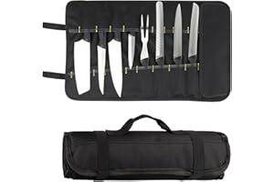 Zasjon Borsa Coltelli Chef 22 Fessure Borsa Porta Coltelli, Arrotolabile Impermeabil Borsa Porta Attrezzi Multifunzione Borsa Porta Coltelli da Chef Borsa di Utensili per Coltelli da Chef (Solo borsa)