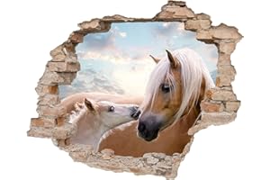 Little Deco, DL639-7 - Adesivo da Parete 3D, per Camera da Letto, cameretta dei Bambini, Motivo Cavallo