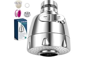 FALLCON F Aérateur Robinet de cuisine 360 degrés Adaptateur Robinet Periseur Atomiseur Universel Pivotant Tête d'Accessoire Cuisine Salle de Bains Anti-éclaboussures Économie d'eau (7 cm)