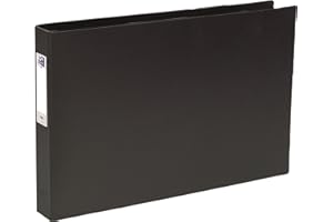 HAMELIN Bantex A3 Ringordner, Querformat, 4-D-Ring-Mechanik, Rückenbreite: 5,5 cm; 30 mm Binderücken, schwarz