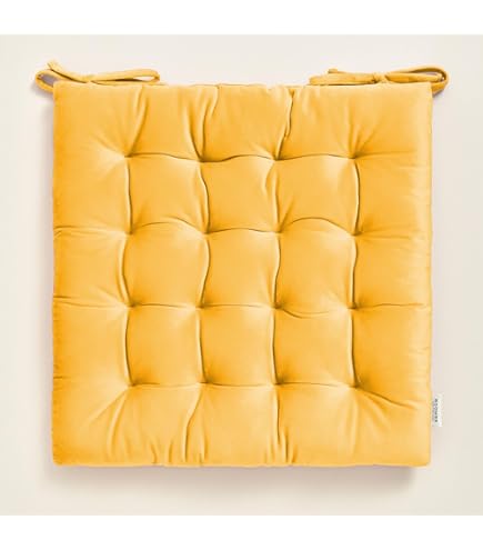 AIITLLYNA Lot De 4 Coussins De Chaise 40 X 40 Cm,Coussins De Chaises Carrés,Différents Coloris Pour Jardin Terrasse Salle à Manger (Bleu Clair