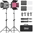 GVM RGB LED Video Light with APP Control, 60W 880RS Photography Shooting Studio Lighting Kit with Stands, CRI97 Dimmable Led Panel Light, 8 Applicable Scenes, 2-Packs