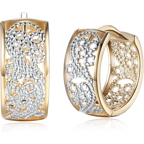 Orecchini A Cerchio Larghi Oro Con Zirconia Cubica: Geometrici E Ipoallergenici, Diametro 18mm