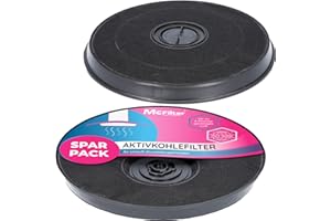 MCFILTER 2x Filtro de carbón activado Ø 230 mm para campanas extractoras adecuado para 11005728 + 11005732 + DHZ2701/01 + 9029793594, para campana extractora Bosch, Siemens, AEG, Whirlpool, Faber