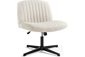 ‎IWMH IWMH Bürostuhl ohne Armlehnen,Höhenverstellbar Drehstuhl ohne Rollen, Schreibtischstuhl mit Stoffpolsterung,Gepolsterter Stuhl mit mittlerer Rückenlehne für Haus,Büro,Schlafzimmer