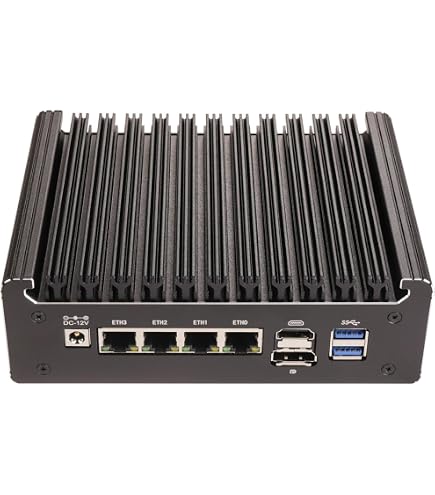 Micro Firewall Appliance, Mini PC, pFsense Plus, Mikrotik, OPNsense, VPN, Router PC, Intel J6412, HUNSN RJ09, AES-NI, 6 x Intel 2.5GbE I226-V LAN, Console, HDMI, GPIO, SIM Slot, 8G RAM, 128G SSD: | Micro Firewall Appliance, Mini PC, Pfsense, Mikrotik, OPNsense, Un | 無線・有線LANルーター