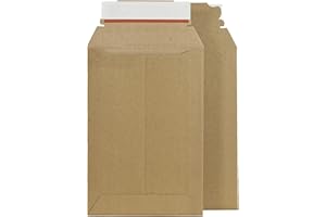 IMBALLAGGI 2000-25 Buste da spedizione Ecologiche 262x375cm in cartone rigido mono onda con chiusura adesiva ed apertura facilitata