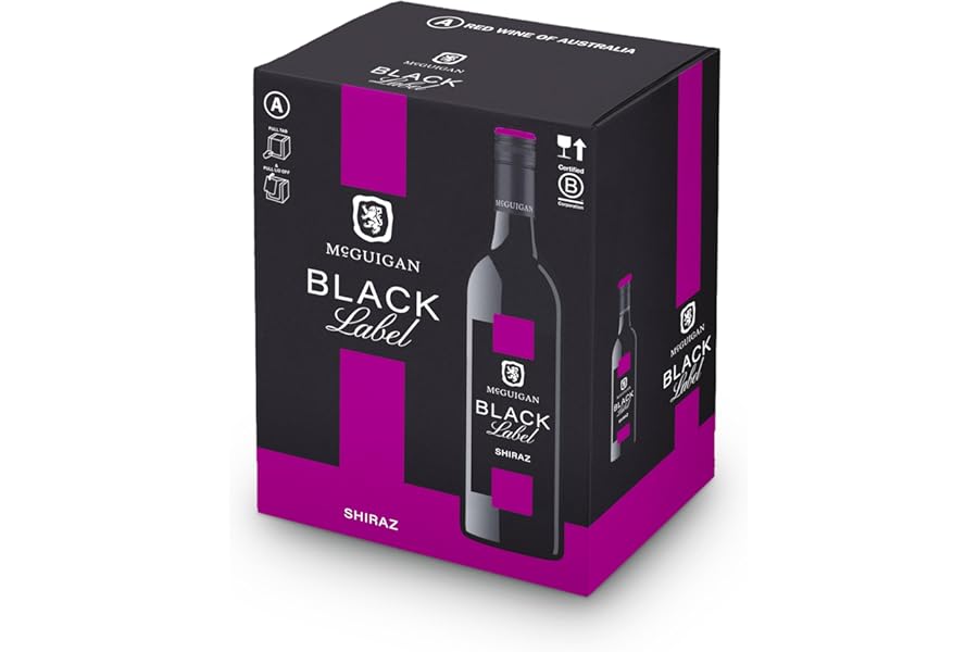 McGuigan Black Label Shiraz, 75 cl (Case of 6), packaging may vary