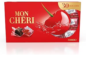 FERRERO Mon Chéri - 30 Specialità al Cioccolato Fondente Con Ripeno al Liquore e Ciliegia, Senza Glutine, Idea Regalo, Confezione da 305 gr