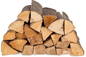 BBQKONTOR 90kg (3x30kg) Brennholz Kaminholz 100% Buchenholz Feuerholz 25cm - kammergetrocknet, ofenfertig und einsatzbereit + 20 Stück Anzünder