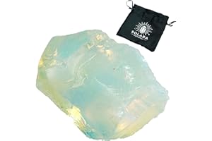 Solara Crystal | Raw Healing Crystals – Natural Amethyst, Quartz, Citrine & More | Chakra Balancing, Meditation, Energy Cleansing, Spiritual Decor, Gift Bag Included (Opalite)