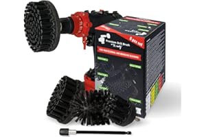 Kornely Brosse de Perceuse Premium – Ultra-Dure 5 pièces (13/10/8,5/5 cm + rallonge 15 cm) | Brosse Anti-Rayures pour Béton, Maçonnerie, Grilles BBQ, Rouille et Chantier