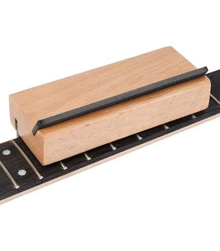 Kit Strumenti Liutaio FUBESK – 4 Pezzi Per Chitarra E Basso, Con Righello, Livella Tasti E Misuratore Altezza Corde