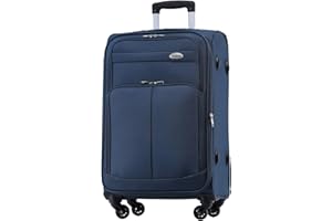 Beibye 4-Wheeled Travel Suitcase, Fabric Case, Hand Luggage, Children's Luggage Suitcase Trolley Set, XL, L, M, blue