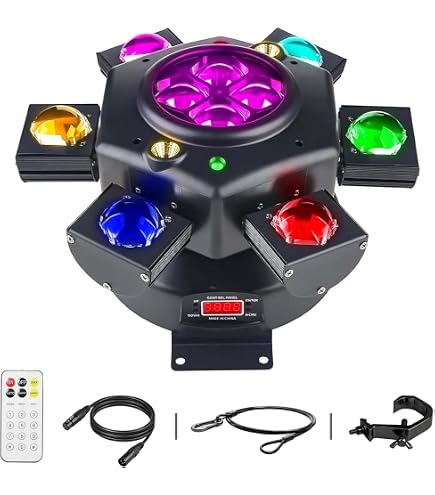 Moving Head Light, LED RGBW 4 in 1 Beam Effect Ball, DJ Lights