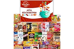 HELGA-BOX HELGA – pudełko na słodycze azjatyckie zawiera 20 ulubionych przekąsek z całej Azji, wszechstronne azjatyckie – mieszanka takich jak galaretki i chipsy krabowe, idealne jako pudełko na prezent