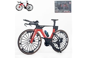Kuasting 1:8 Scale Road Race Bike Toy Rider Die-Cast Mini Finger Bicycle Model DS Road Racing Bicycle DF Desktop Decoration DH Alloy Bike Action Figurine Toy for Cake Topper Crafts (Red)