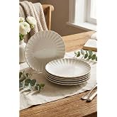 K&uuml;tahya Porselen Luz 6 Par&ccedil;a 21 Cm Pasta Tabağı