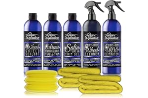 Pure Definition Wheel Cleaning Kit, Alloy Cleaner, Iron Brake Dust Remover Spray, Wax Polish, High Gloss Tyre Gel Sealant - Detailing Set