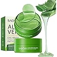 FETT Aloe Vera Eye Mask, 60 PCS Under Eye Patches for Dark Circles & Puffiness, Aloe Collagen Soothing Eye Mask Reduces Eye Bags & Wrinkles, Firm Eye Skin - Pure Natural Material Extraction