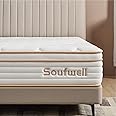 Soufwell King Mattress, Memory Foam Pocket Sprung Hybrid Mattress, Zoned Coil Pocket Sprungs, Medium Firm Orthopedic Support, Motion Isolation, 150x200x27cm