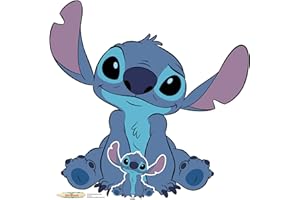 STAR CUTOUTS Cartonato Disney a grandezza naturale di Stitch seduto, decorazione per feste, SC1675